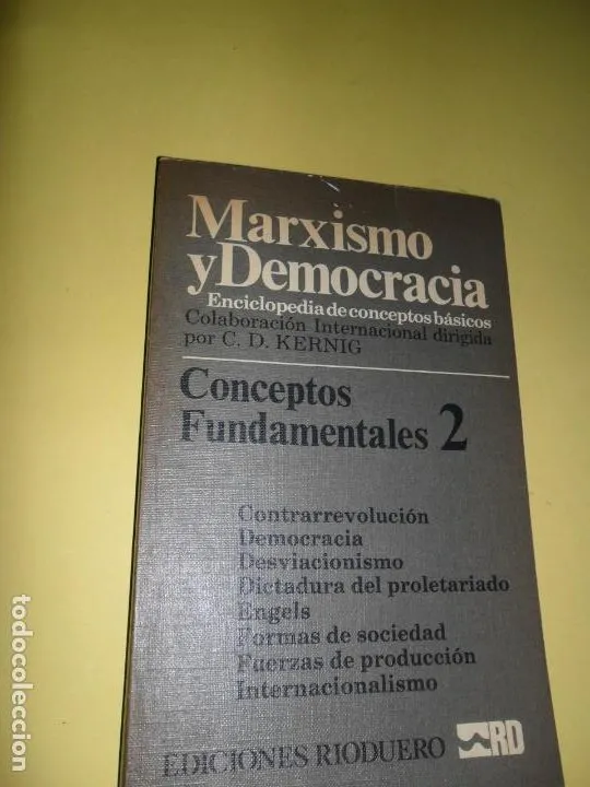 Marxismo y democracia, Conceptos fundamentales 2, ed. Rioduero Marxismo y democracia, Conceptos fundamentales 2, ed. Rioduero